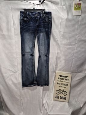 Ariella Women's Dark Wash Flared Jeans - Blue